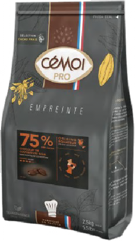 chocolat noir professionnel cemoi Empreinte 75% cacao Équateur